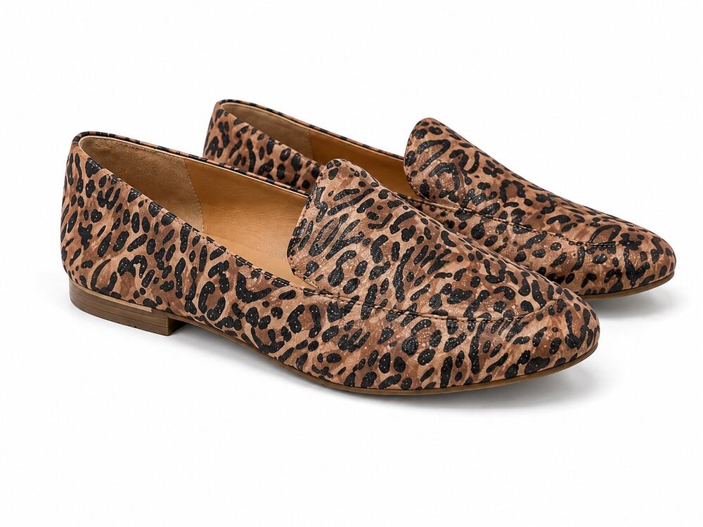 ALEX MARIE Barton Leopard Print Loafers Flats Animal Print New Sz 9.5 Office
